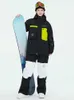 Outros artigos esportivos Fato de esqui feminino para esportes ao ar livre de inverno Macacão impermeável e quente Jaqueta de esqui e calças de esqui para esqui e snowboard HKD231106