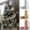 Kerstversiering Goud Wit Mesh Lint Kerstboom Glitter Mesh Roldecoraties Bruiloft Kerst Decor Geschenkverpakking R231106