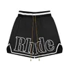 デザイナーショーツRhude Summer Fashion Beach Pants Men High Quality Street Wear Red Blue Black Purple Mens Short US Size S-2XL PWUN YVKH