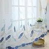 Curtain White Embroidered Feather Tulle Curtains For Bedroom Sheer High-grade Living Room Window Ready Made