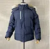 Giubbotti invernali Uomo Piumino canadese Parka invernale in tessuto impermeabile Uomo Pelliccia di lupo Wyndham Giacca con cappuccio Fourrure Capispalla Pelliccia di procione Cappotto caldo X6