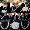 collana cubana diamanti quadrati 15mm 18mm 19mm gioielleria hip hop baguette biamond Collana da uomo in argento sterling Completamente vvs moissanite catena a maglie cubane di lusso