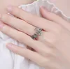 Vintage Thai Silver Bee Flower Ring Female Simple Grace Personality Distressed Ins Style Hipster Accessories Wholesale