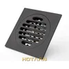 Scarichi a An Antiodore Nero Opaco Vasca da Bagno Doccia a Pavimento 10cm Ottone Griglia di Scarico Quadrata 230406