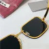 Oversize Square Luxury Mens and Womens Metal Mirror Frame with Logo Designer Sunglasses MU86AV Unique Curved Legs Fit Face for Leisure Vacation and Camping