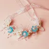 Hair Clips Bridal Women Bands Headband Wristband Imitated Pearl Flowers Travel Wedding Pography Party Jewelry Ornaments Decorations