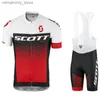 Conjuntos de camisa de ciclismo SCOTT Bike Cycling Jersey Set Masculino Verão Curto Seve Mountain Uniform Ropa Ciclismo Ciclismo Maillot Ciclismo Roupas Terno Q231107