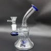 6.5inchs Mini Hookahs Beaker Vidro Bong Dab Oil Rigs Tubulações de Água Shisha Ashcatcher Percolator Banger com Joint 14mm Banger Bowl para fumar