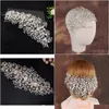 Headpieces Luxo Clear Cristal Nupcial Tiara Handmade Casamento Cabelo Jóias Headband Acessórios Headpiece Mulheres Coroas Pageant T1910 Dhblc