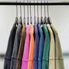 2023 New Men's T-Shirts 10 Color Trendy Brand Solid Blank Suede Round Neck Long Sleeve T-shirt Underlay Long Sleeve T-shirt