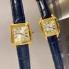 Classic luxury men's watch women's quartz watch 32mm sapphire leather waterproof fashion watch Montel couple watch