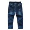 Jeans Children's Jeans Boys's Classic Cotton Design Design's Children's Dżinsy Sprężyne i jesienne sprężyste spusty w talii 2 do 14 lat 230406