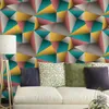 Wallpapers 3D Vision geometrisch behang voor woonkamer slaapkamer modern design PVC abstracte strepen driehoeken patroon muur papierrol