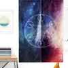 Gordijn Noordse Satercolor Star Universe Constellation Sterren Sky Deur Moon Noren voor studie Home Decor Slaapkamer keuken