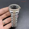 Men's Automatic Mechanical Watch Bi-Rose Gold Stainless Steel Diamond Watch 2 stone Diamonds Bezel Boutique Men's Fashion Wristwatch