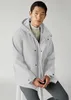 Loro Piano Mens Winter Jackets Frock Casual Zipper Hooded Jacket Beign Grey