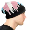 Berets Trans Pride Flag Drip Beanie Cap Unisex Winter Bonnet Homme Strickmützen Mode Outdoor Transgender LGBT Skullies Beanies