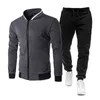 Survêtements pour hommes Survêtement de sport pour hommes à carreaux à motifs pour hommes Ensemble de deux pièces à fermeture à glissière imprimée en 3D de haute qualité Spot Europe 3XL 230406