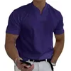 Herren T-Shirts Sommer Mode Trend Sport Fitness Casual Einfache Herren T-Shirts Einfarbig Lose Kurzarm V-Ausschnitt Top Herren Kleidung 230406