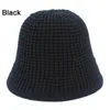 Berets Eimer Hut Frauen Gestrickte Casual Fishman Winter Warme Weibliche Design Koreanische Kuppel Wolle Kappe Panama Eimer Runde Top Becken