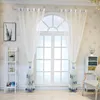 Curtain White Embroidered Feather Tulle Curtains For Bedroom Sheer High-grade Living Room Window Ready Made