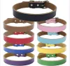 9 Kleuren 4 Maten Hoogwaardige Hot Pure Koeienhuid Huisdier Kraag Echt Leer Verdikking Hond Ketting Trekkabel Hond Accessoires 100 stks ZZ