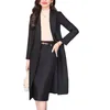 Robe de deux pièces Femmes Slim Costume Pardessus 2 Jupe Ensemble Encoche Revers Business Work Wear Pour Bureau Dames Formelle Blazer Ensembles avec