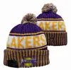 Luxury beanies Lakers Beanie Los Angeles LAL designer Winter men women Fashion design knit hats fall woolen cap letter jacquard unisex warm skull Sport Knit hat A14