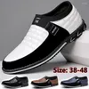 Dress Shoes Men Business Slip On Party Comfortable PU Leather For Man Wedding Plus Size 38-52