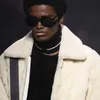 Luxury designer summer sunglasses ins same hip hop trendsetter street shot square net Red f0434
