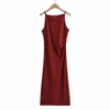 Casual Dresses Summer Dress Women Solid Color Spaghetti Strap Slik Loose Home Wear