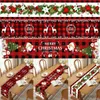 Decorações de Natal Tablerunner Feliz Natal Decoração Para Casa Toalha de Mesa Cozinha Xmas 2023 Kerst Natal Feliz Ano Novo R231106