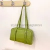 Bolsas de ombro Fasion Verde PU Soulder Sacos Simples Design Underarm Tote Vintage Bag Bolsas de cor sólidabolsas eleganteslojasbolsas elegantesloja