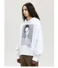 Palm Trendy Angel Figure Print suéter con capucha para hombres y mujeres High Street Couple Hoodie Coat