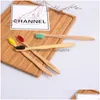 Disposable Toothbrushes Disposable Toothbrush Natural Bamboo Handle Rainbow Colorf Soft Bristles 10 Colors Cleaning Supplies Drop Deli Dh7I1