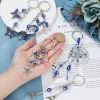 Keychains Lanyards L Lucky Evil Eye Keychain 5 Styles Tree of Life Charms Butterfly Starfish Pendants Blue Lycka Nyckelhållare AMET A AM5JQ