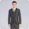 Herrenanzüge Klassische schwarze Männer für Hochzeit Zweireiher Weste Slim Fit Bräutigam Smoking Terno Masculino Vintage Kostüm Homme 3 Stück