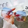 Sonnenbrille 2022 Neue Modemarke Design Vintage Randlose Pilot Sonnenbrille Frauen Männer Retro Schnittlinse Gradient Sonnenbrille Weibliche UV400 P230406