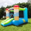 Casa de salto inflável para crianças Playhouse de verão interno Jardim ao ar livre Castelo Bouncer Jumper Festa de aniversário Brinque divertido tema de balão de ar quente Moonwalk pequeno