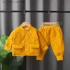 Clothing Sets Winter Autumn Baby Boys Clothes Full Sleeve Solid Pants Cotton Suits Children Clothing Toddler Tracksuits