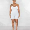 2023 летние женские комбинезоны дизайнер -дизайнер Slim Sexy Sexy Surveend Short Rompers Fashion Solid Color U Nece Open Back Bodysuit