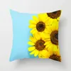 Kussen Home Decor Cover 45x45cm Sunflower Print Covers voor woonkamer slaapkamer decoratieve polyester worp