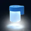 Verre en plastique lumineux LED étanche à l'air stockage pot grossissant récipient de visualisation 155ML récipient en plastique multi-usage boîte à pilules étui à bouteille