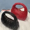 Designer miues sacs nuage réseau sac rouge sac portable sac sous lamblée petite à la mode plissée de haute qualité sac à bandoulière sac à bandoulière