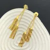 Stylish long tassel earrings, gold/silver, 2 colors, designer jewelry, high quality brass material with 925 silver needle, weddings, parties, banquets, gifts, wholesale