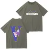 綿服メンズデザイナーTシャツ大型Vメンズ女子半袖ヒップホップスタイル黒と白のTシャツVlone TシャツS-3XL