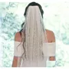 Bridal Veils Long Wedding Veil With Pearls One Layer Cathedral Bride Comb Beaded For White Ivory Accessories Drop Delivery Party Even Dhloh
