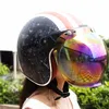 Capacetes de motocicleta escudo de 3 snap- para motocicletas design de capacete de face aberta para presentes de presentes