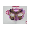 Maschere per feste 30 Pz / lotto Maschera di moda Placcato oro brillante Puntelli di nozze Masquerade Mardi Gras Mix Colore Drop Delivery Home Garden Festi Dhsfr