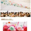 Juldekorationer 8st 6 "8" Mix Size Colorful Tissue Paper Honeycomb Flowers Balls Hanging Baby Bridal Shower Wedding Party Party